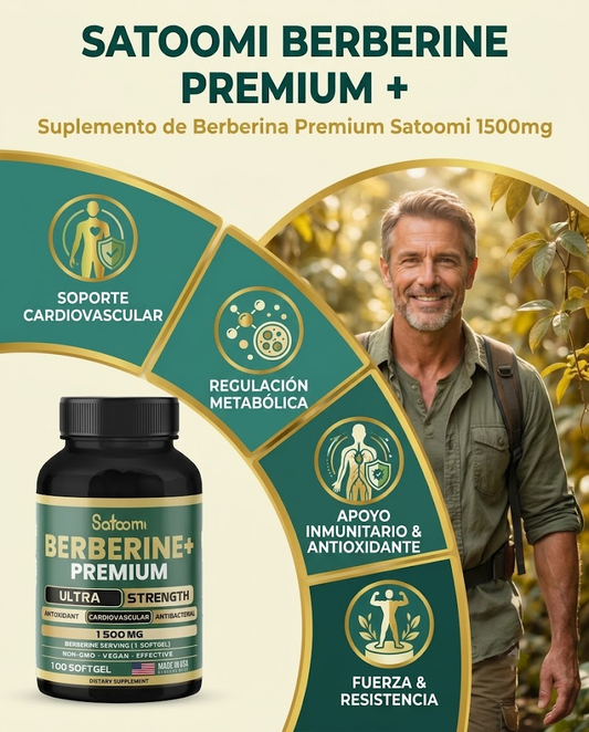 Suplemento Berberine Premium Satoomi 1500mg